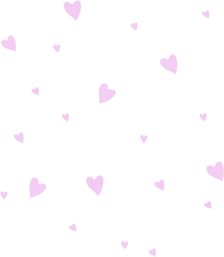 Violet Hearts Transparent Background